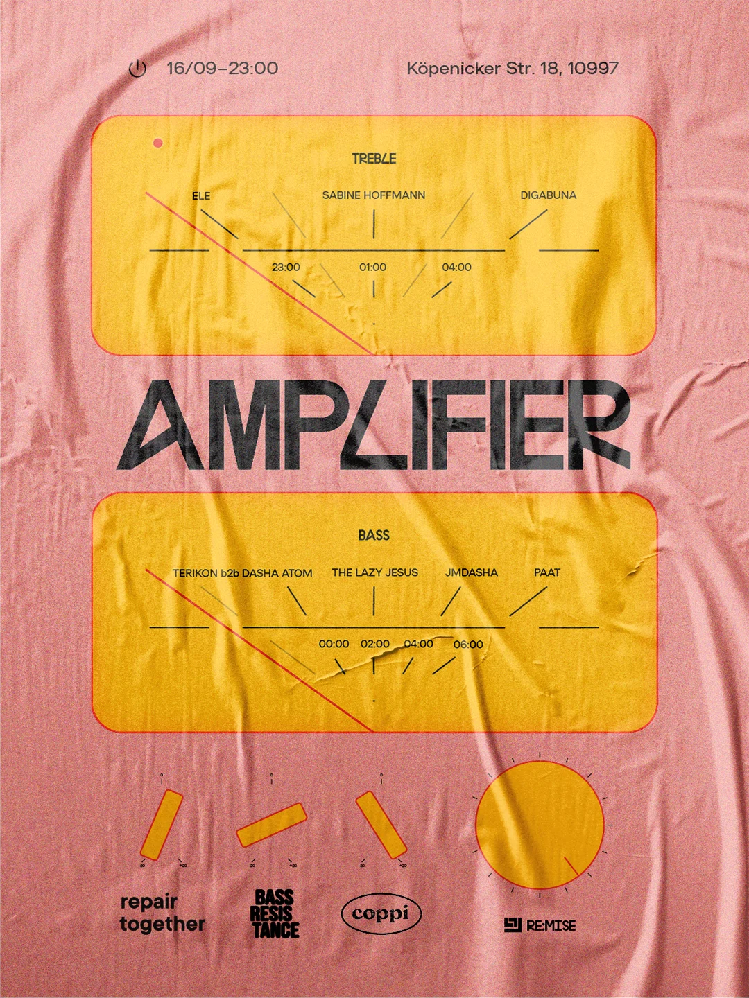 Bass Resistance event poster — Amplifier Club